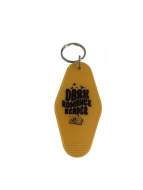 Yellow 'Dark Romance Reader' Motel Keychain